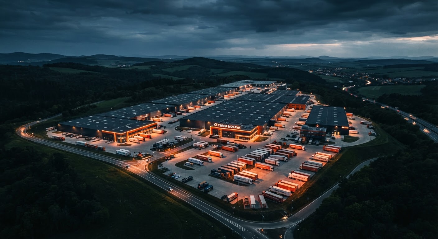 Zemní práce a stavební doprava — letecký pohled na provoz